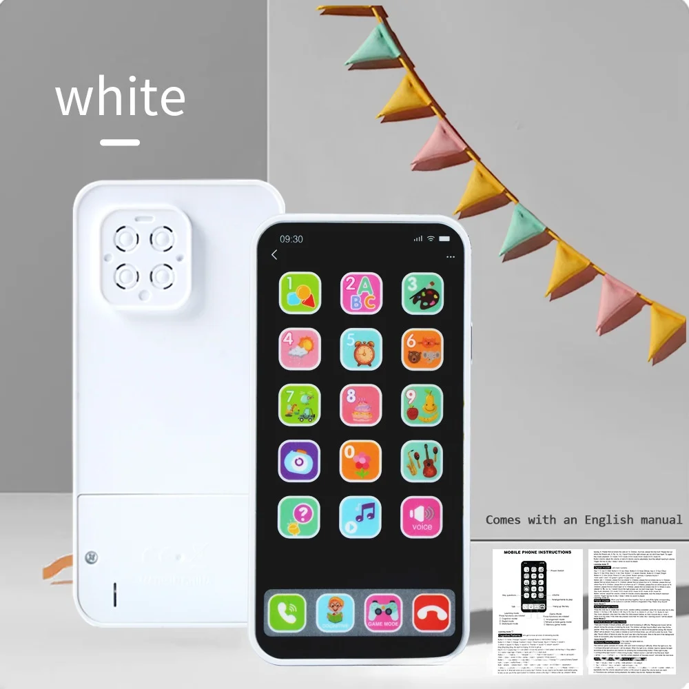 ילדים סימולציה מוסיקה מסך מגע טלפון תינוק אנגלית חינוך קוגניטיבי טלפון חכם