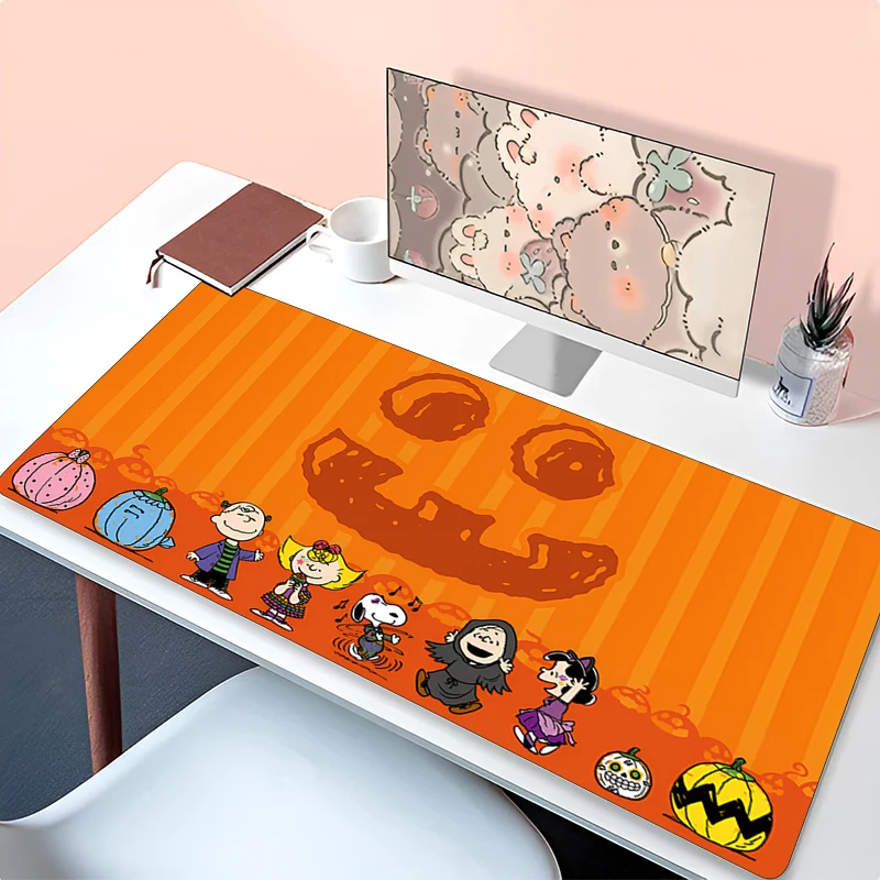 Cartoon Snoopy Dog Kawaii Mouse Pad PC Gaming Desk Mat Cute Anime Gamer Cabinet Mousepad Cosmic Starry Sky Keyboard Pad Carpet