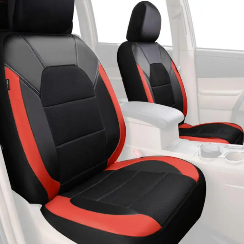 Waterproof And Durable Car Seat Protective Cover Auto Sports Universal Leather Car Seat Cover Set Auto Seat Case For Cars SUVs