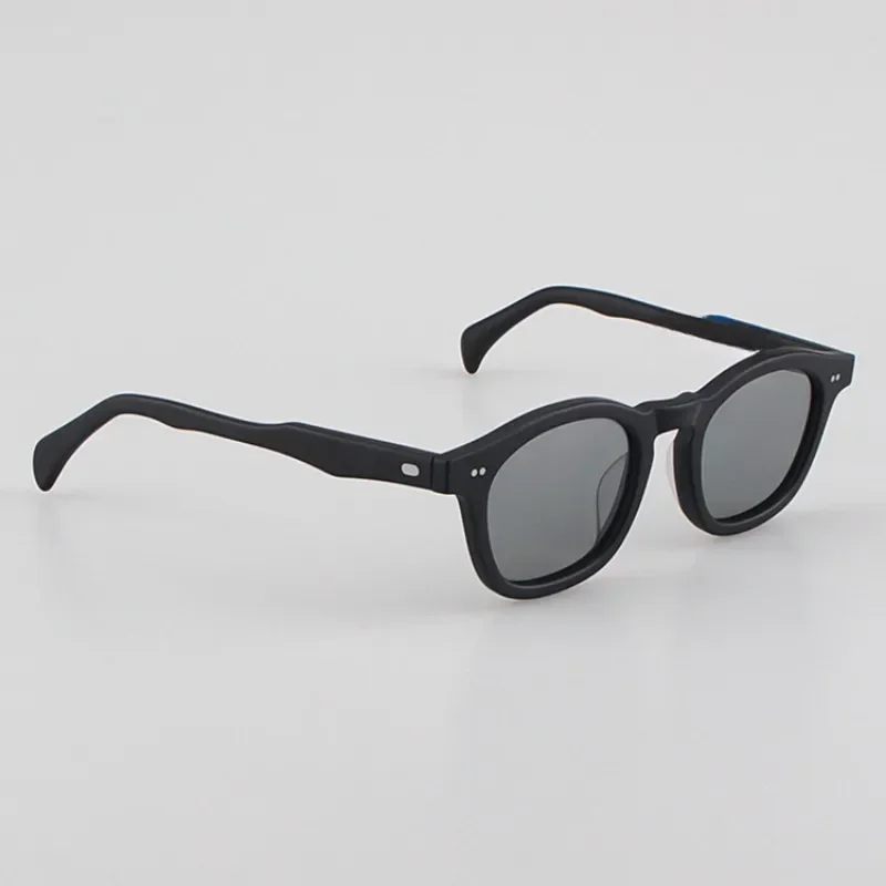 

Matte Black Framed Sunglasses Men High-quality Retro Oval Acetate UV400 Outdoor Fashion Travel Polarized Sun Glasses for Women