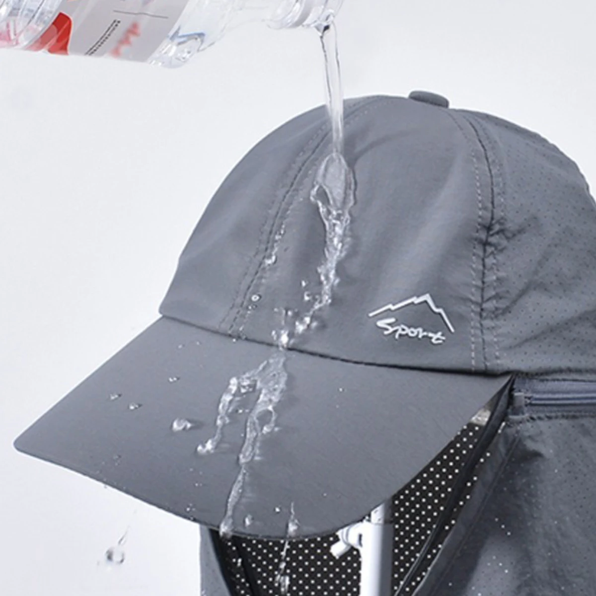 Baseball Caps Detachable Quick Drying Baseball Cap for Men Outdoor Hiking Golf Sun Hat Face Mask Neck Flap Fishing Hats UPF 50+ Adjustment sun hat sun protection hat fisherman hat
