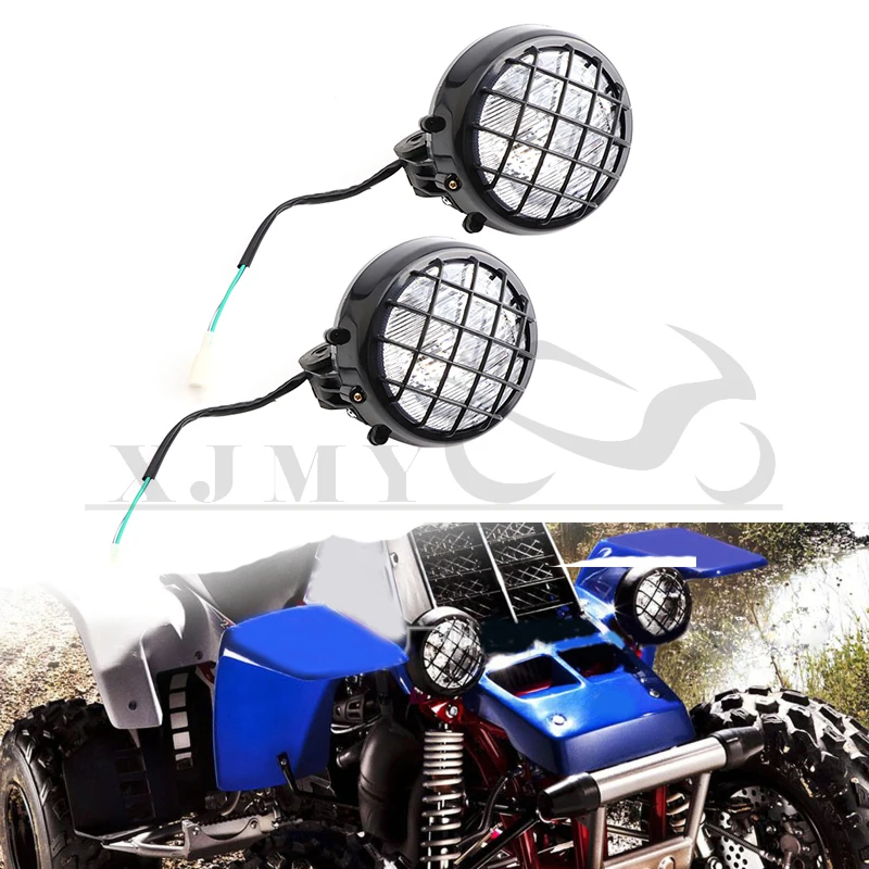 2 Pz Faro Anteriore Lampada Faro Per 70/110/125/150/150Cc 4 Ruote Quad Dirt Bike Atv Dune Buggy Per Yamaha Banshee