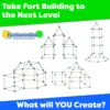 Glow In The Dark Fort Building Play Tent Kit for Kids Creative Set for Indoor & Outdoors Activity STEM Construction Toys Gift 2