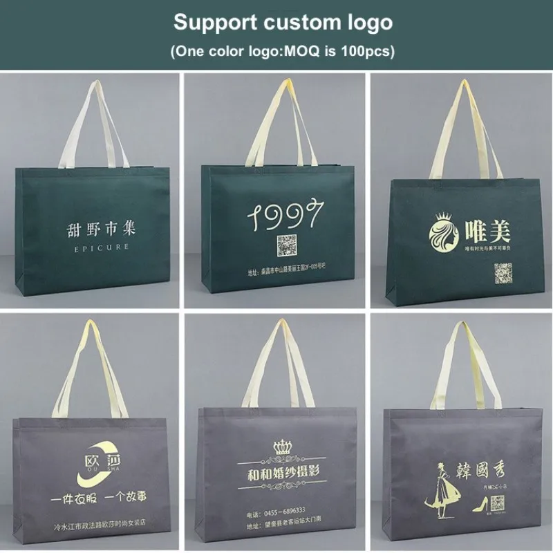 StoBag 25pcs Wholesale Non-woven Tote Bags Eco Fabric Portable Shopping Storage Reusable Large Pouch Custom Logo(Extra Fee) 6