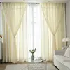 Korean Semi Shade Double Layer Curtain Wedding Veil Princess Style Children Bedroom Window Curtain 5