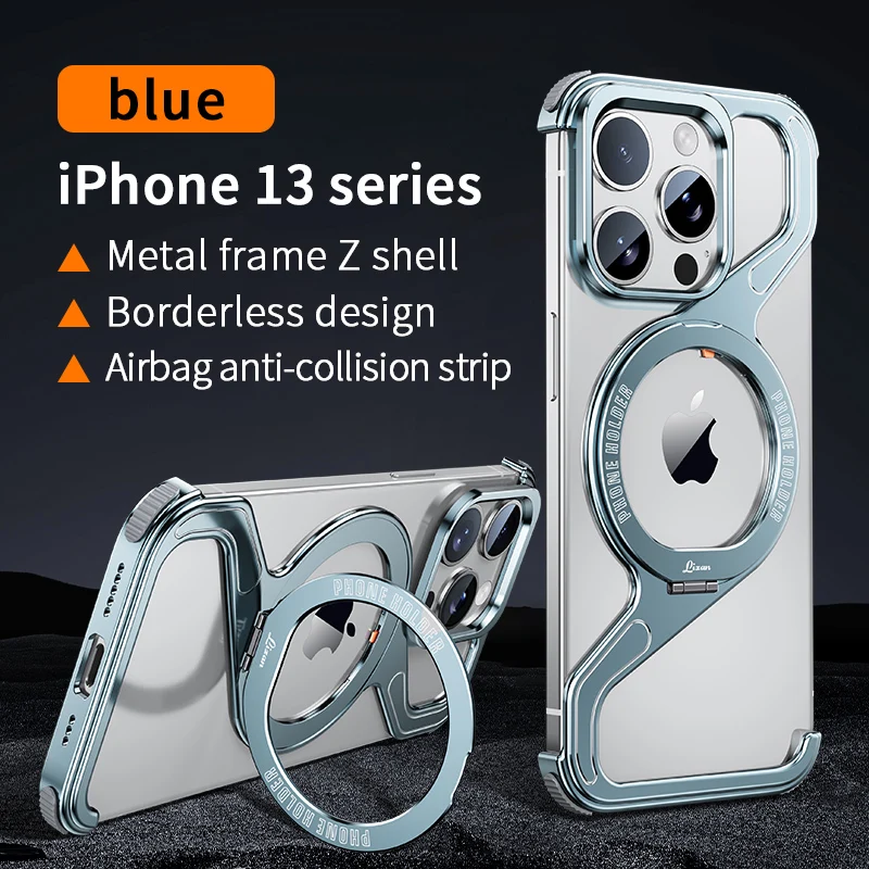 Magnetic Metal Snap-on Phone Case For Iphone 13 14 15 16 17Pro Max