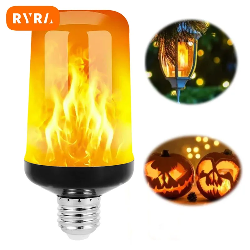 

B22 E27 LED Flame Light Bulbs 4 Modes Party LED Flame Effect Light Simulation Fire Lights Bulb KTV Festival Garden Decor Light