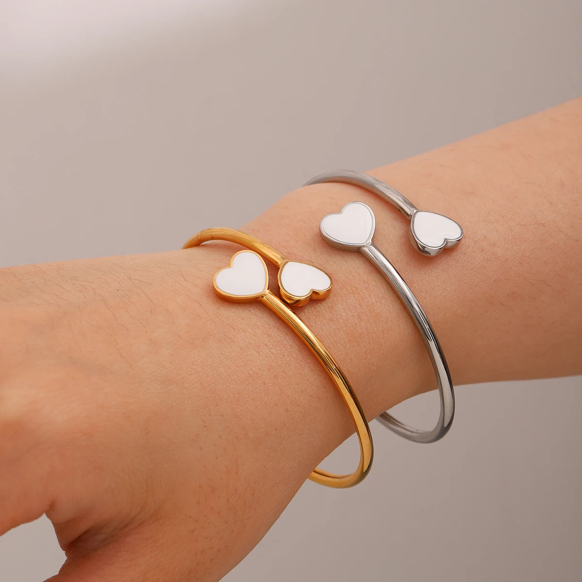 Youthway Stainless Steel Open Bangle Bracelet