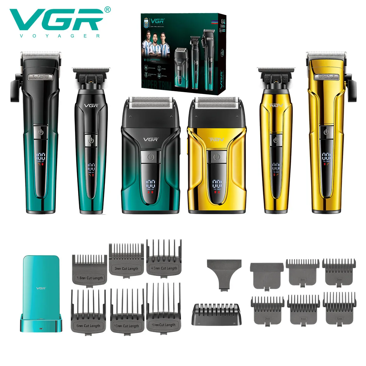 VGR Hair Trimmer Professional Haircut Machine Clippers Cordless