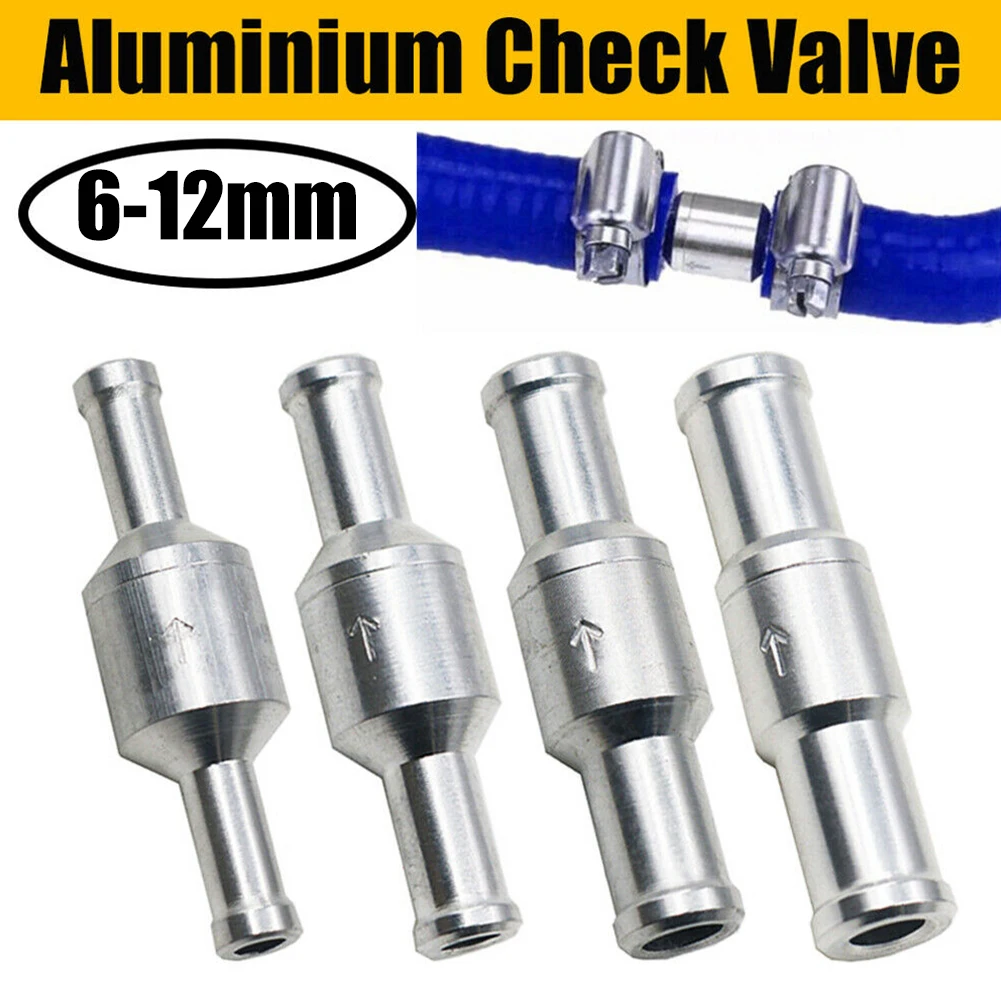 

6-12mm Inline Single Way Check Valve Fuel Non Return Petrol Diesel Aluminium Alloy For Automobile Ships Motorcycles Valve Parts