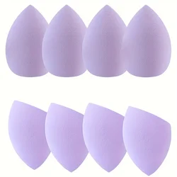8-Piece Beauty Egg Makeup Sponge Set - Flawless Foundation Applicator Collection (PURPLE)