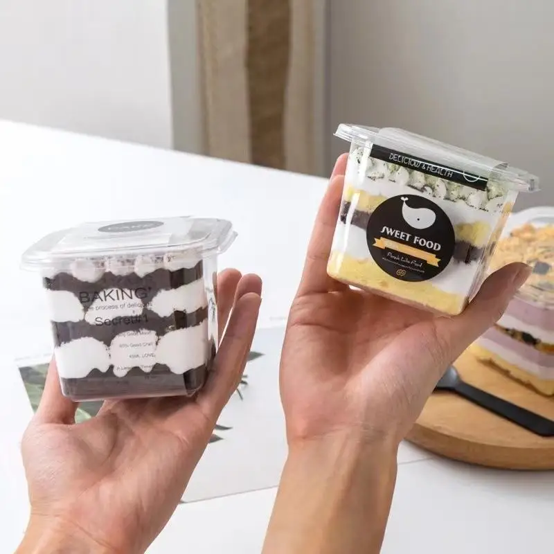 10/50 Pcs Transparent Cupcake Packaging Boxes with Lids, Disposable Dessert Containers,... - SKU TCPB2003 - UGI Packaging