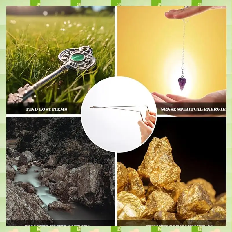 Copper Dowsing Rods Spiritual And Divining Pendulum Board Mat Kit For Ghost Hunting,Divining Water,Energy Healing,Copper Do