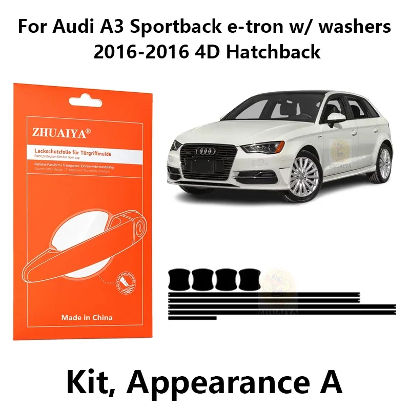 

Защитная пленка для красок дверной ручки, защитная пленка из ТПУ для Audi A3 Sportback e-tron с шайбами 2016-2016 4D хэтчбек