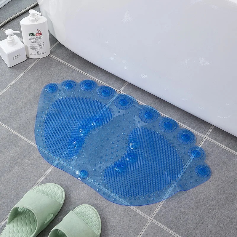 Bath Mat PVC Non-slip with Suction Cups Shower Room Foot Massage Cartoon shape Soft washable