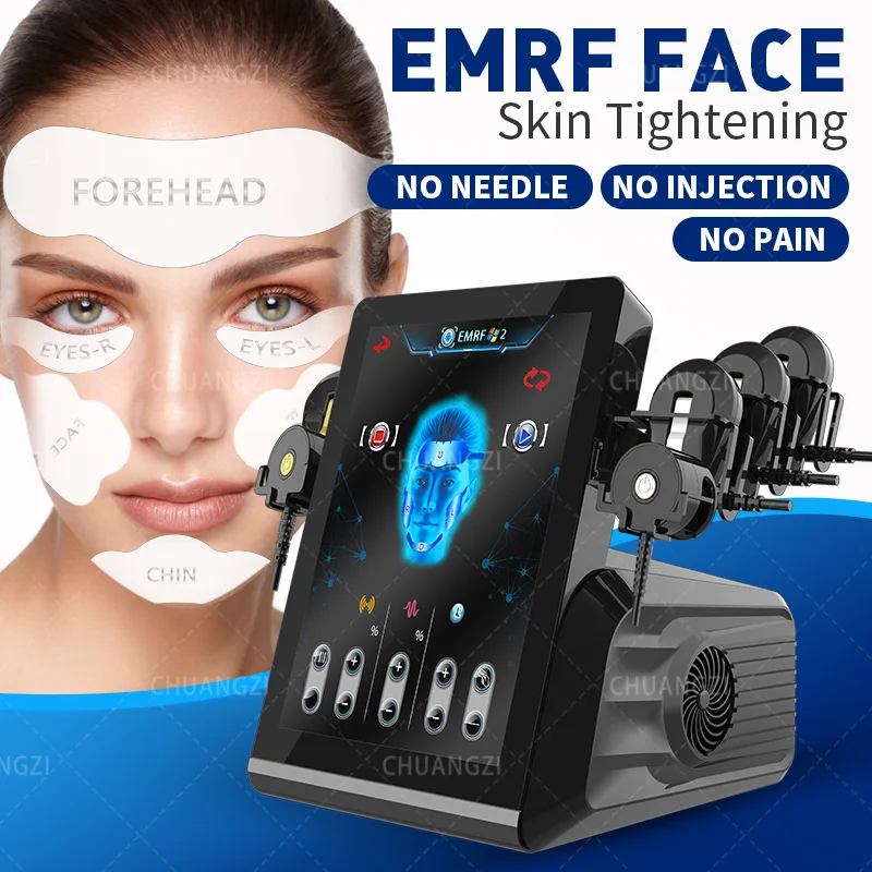Hot Selling 6 Handles RF Face Muscle Stimulator Massage Anti Aging Wrinkles Removal RF Ems Face Lifting Machine