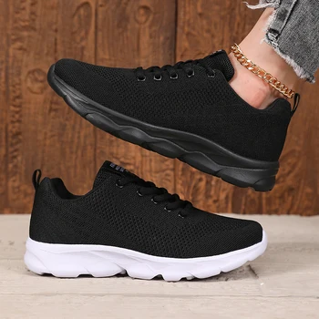 أحذية نسائية كاجوال عصرية قابلة للتنفس، أحذية مفلكنة سوداء شبكية قابلة للتنفس، خفيفة الوزن ومتعددة الاستخدامات للاستخدام اليومي، أحذية رياضية نسائية 4