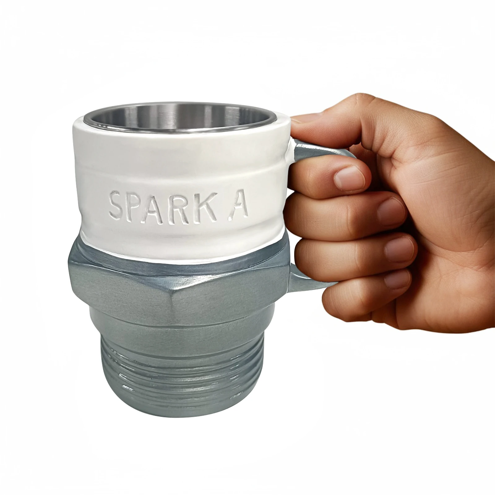 Spark Plug Mug Industrial Coffee Cup Automotive Themed Car Enthusiast Ceramic Coffee Cup Engine Design Car Mechanics Garage Mugs