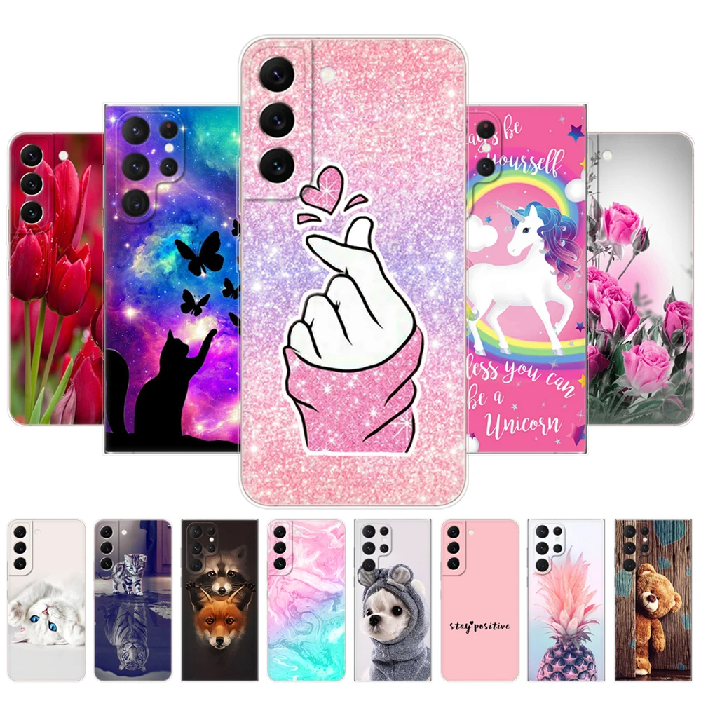 Per Samsung Galaxy S22 | S22 + | Custodia S22 Ultra 5G Per Samsung S22 Plus Cover Posteriore Per Telefono Galaxy 22 S 22 Paraurti Funda Silicon Tpu