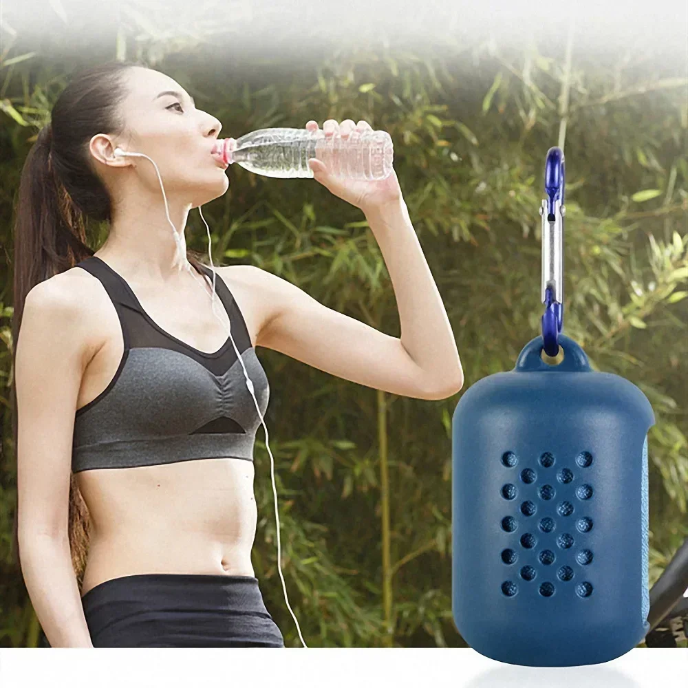 1PC Summer Ice Silk Towel Sports Instant Cooling Ice Towel Portable Outdoor Travel Fitness Running Swim Silicone Bag