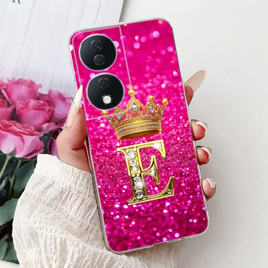 Cute Letters Soft Silicone Phone Case for Honor - Durable and Stylish Cover