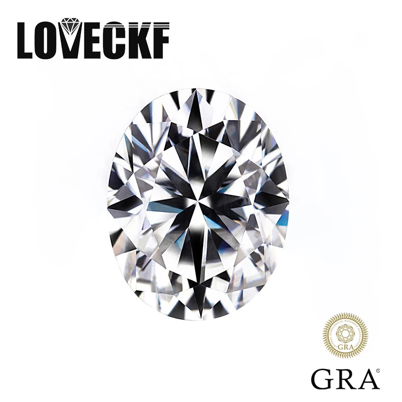 D Colore Forma Ovale 0.3-8.0Ct Moissanite Stone Lab Diamond Vvs1 Gra Certificato Sciolto Moissanite Gemstone Pass Tester