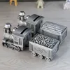 Creative Metal Train Coin Organizer Money Savings Bank Cute Piggy Banks For Kids Money Safe box PB018 2