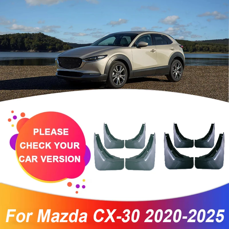 마쓰다 CX-30 2025 액세서리용 페인트 처리된 머드플랩 4개 (2020-2024) 앞/뒤 머드플랩, 펜더 플레어, 자동차 액세서리