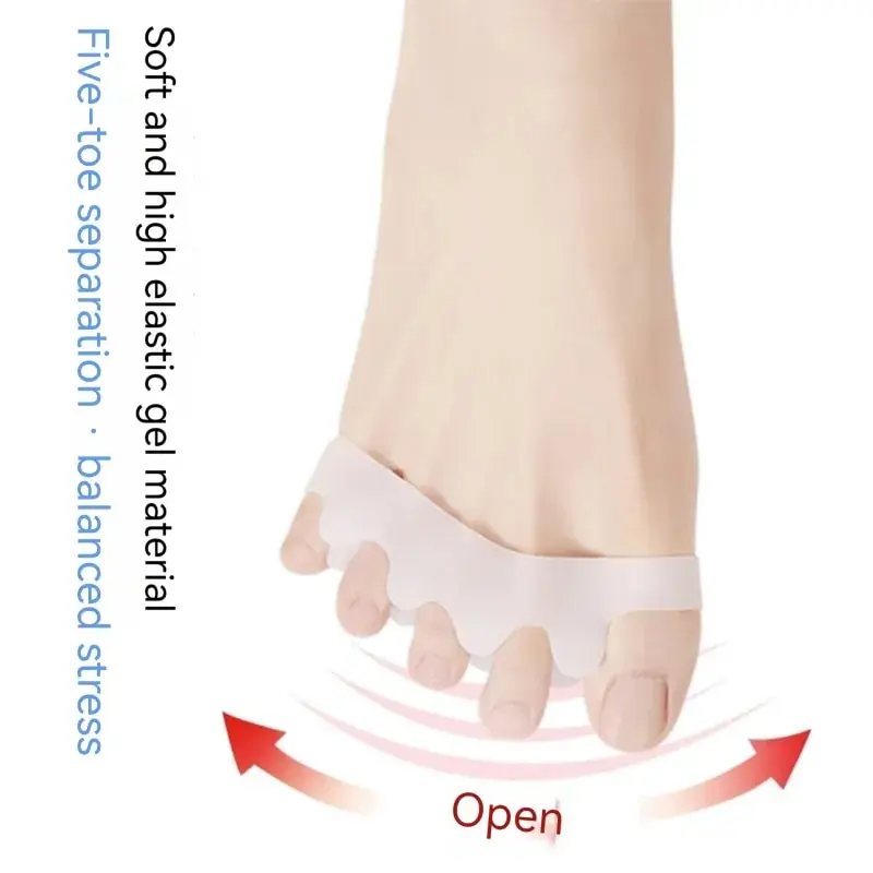 Toe Separators Toe Spreader Toe Corrector Finger Toe Separator Toe Protectors 2 Pairs Flexible Foot Orthotic Compact Exquisite Appearance Relief Curved Toes Overlapping Bunions Foot Care Tool