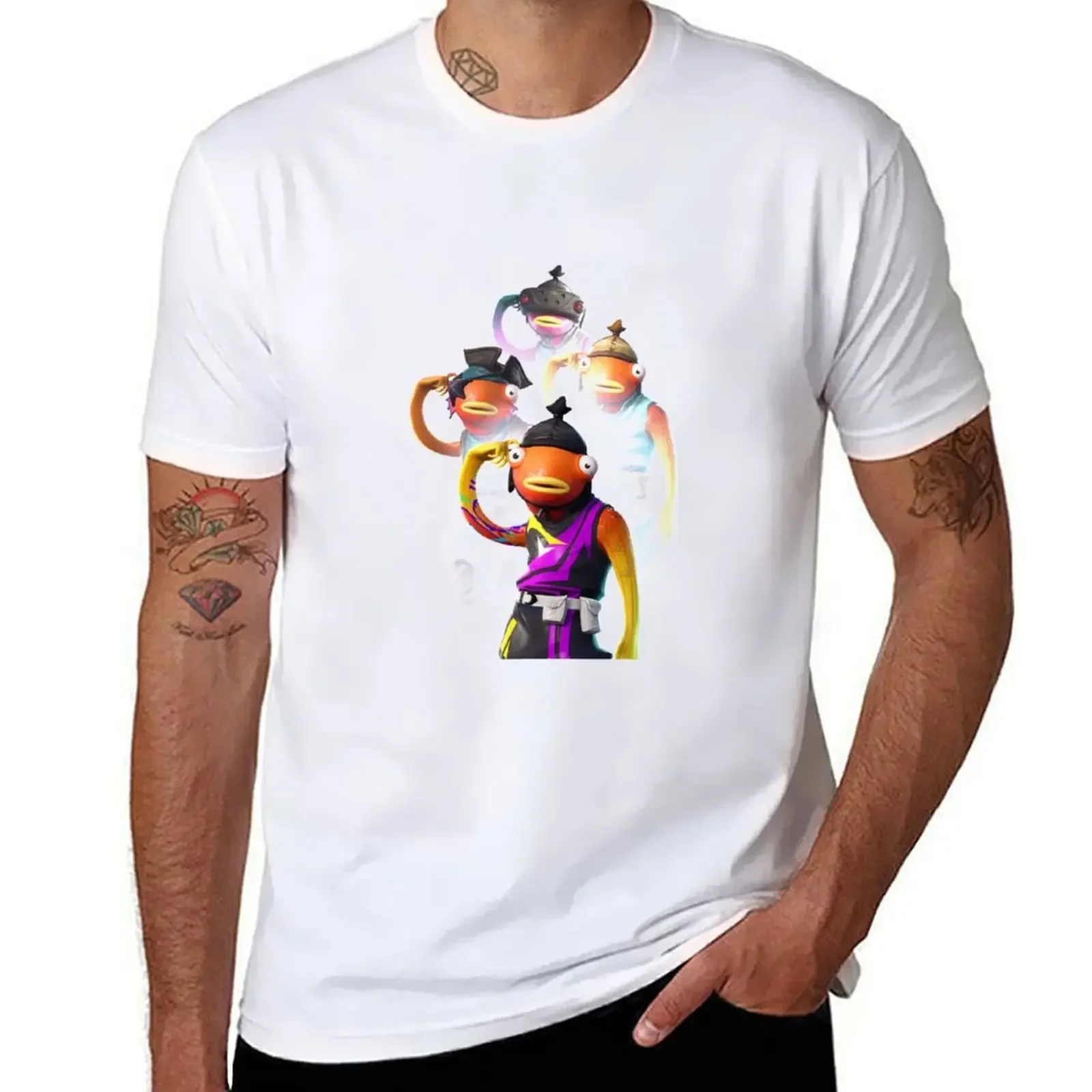 

fishstick T-shirt aesthetic clothes animal prinfor boys plus size tops clothes for men