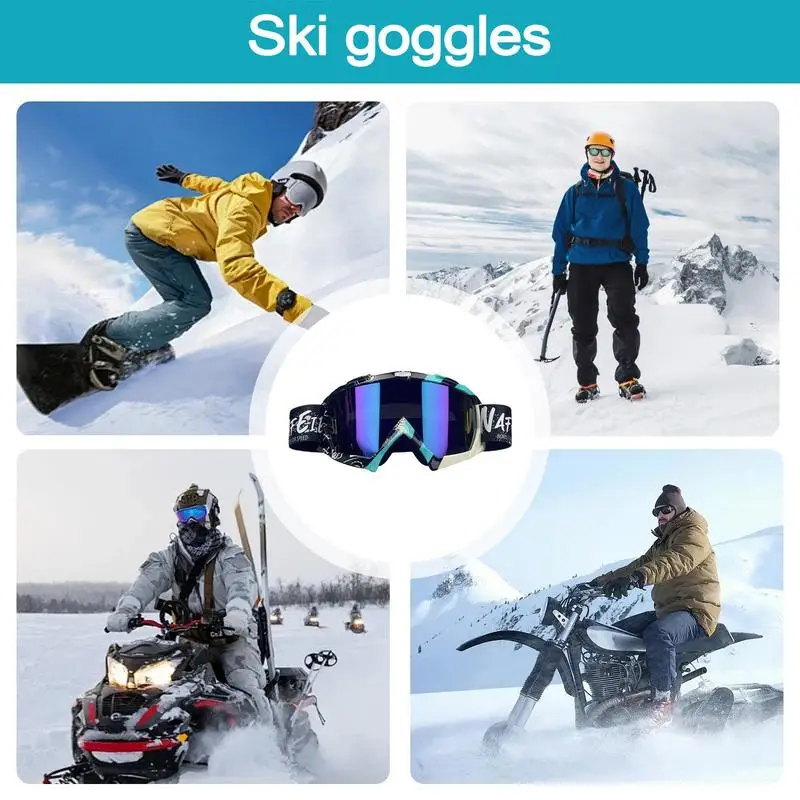New Snowboard Snow Skiing Goggles Anti-fog Ski Glasses Protection Anti-Scratch Absorb UV Rays Winter Snow Snowboard Ski Goggles 5