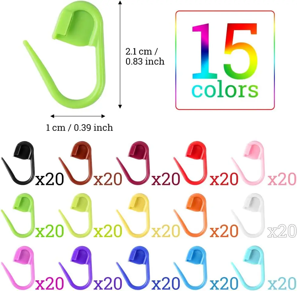 Sewing pins 50/100Pcs Colorful Plastic Safety Pins Knitting Markers Crochet Stitch Clips for DIY Knitting Sewing Craft Clothing Accessorie