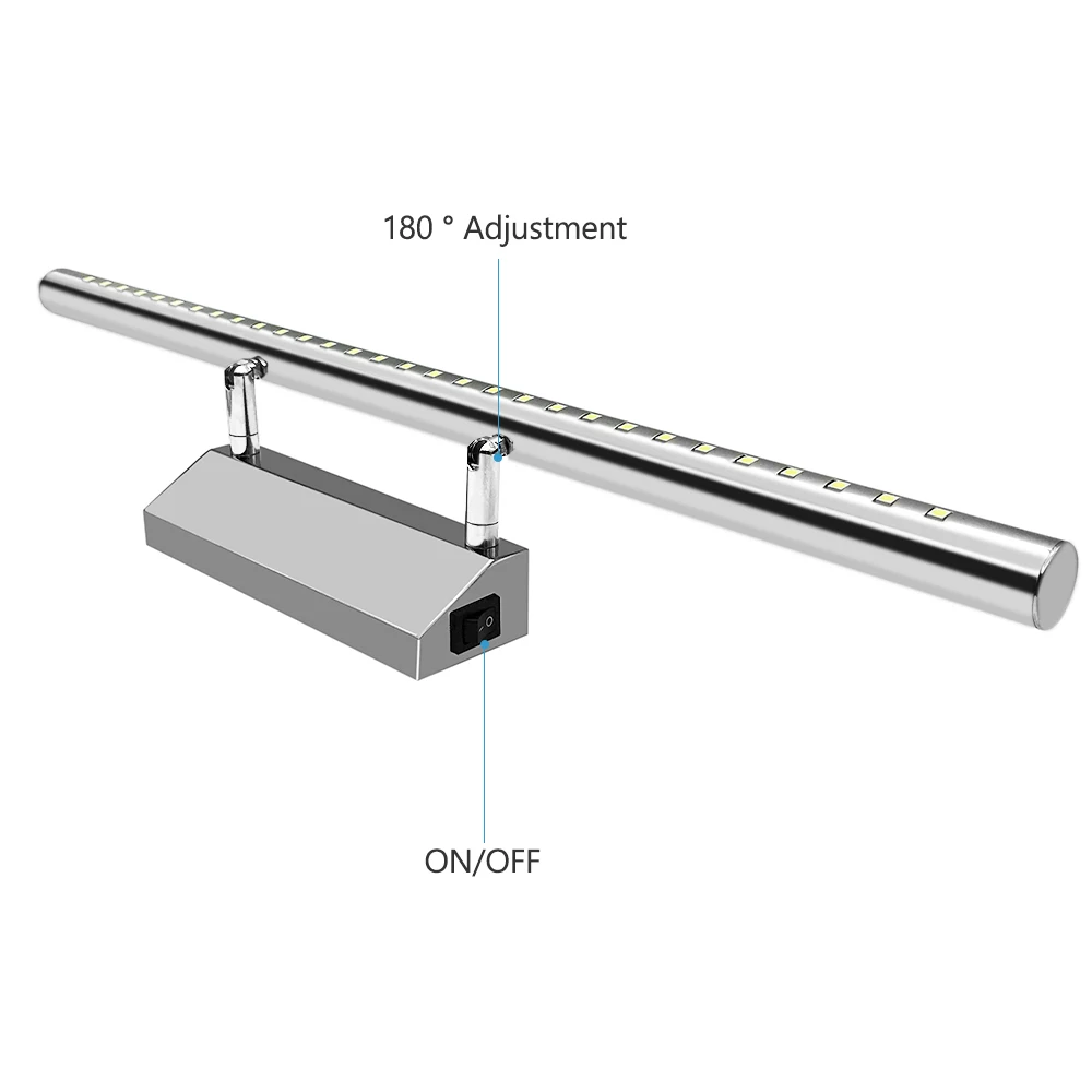 Stainless Steel Mirror Dressing Table Lights LED Wall Light 3W 5W 7W with Switch for Bedroom Bedside Bathroom Wall Lamp Fixtures