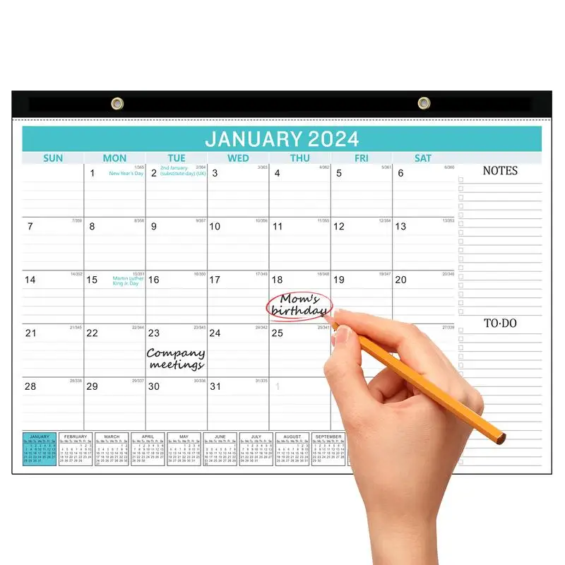 

2024-2025 Calendar Desk Wall 2 Year Planner 18 Month Desktop Calendar Wall Calendar Memo Pad Desk Planner 2024-2025 Compact For