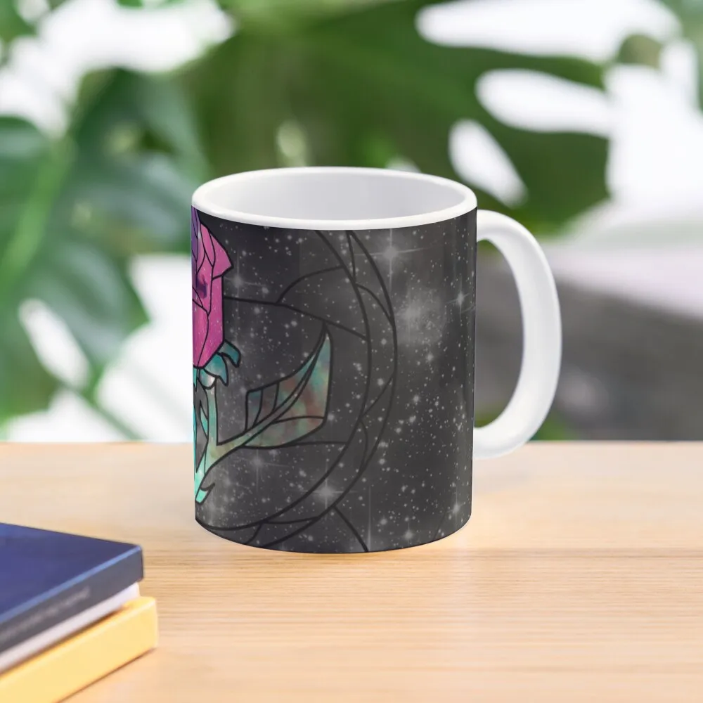 

Stained Glass Rose Galaxy Coffee Mug Coffee Glasses Beautiful Tea Mugs Cups Of Coffee