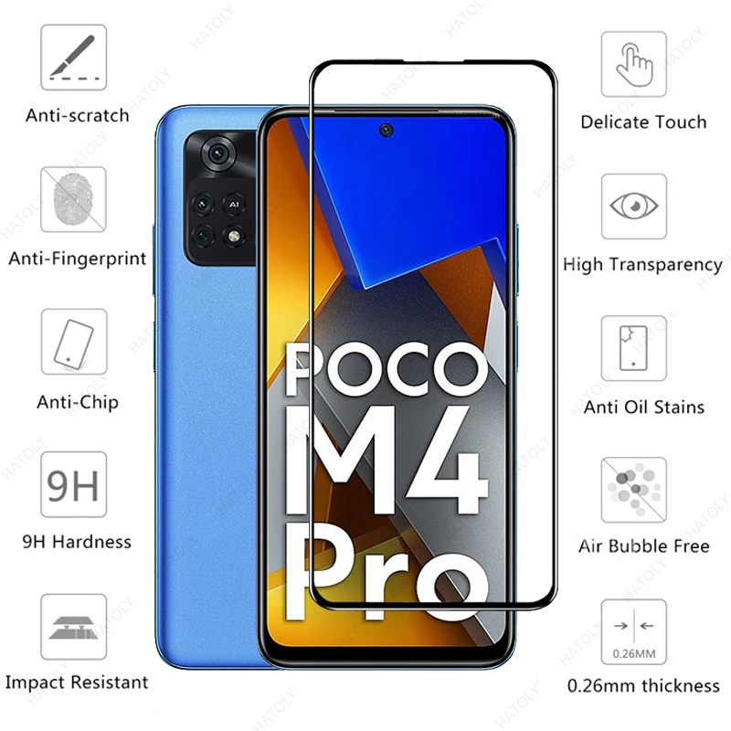 Glass for Xiaomi Poco M4 Pro 4G 5G Tempered Glass for Xiaomi Poco M3 X4 X3 F4 GT Glass Camera Screen Protector Protective Glass phone screen guard