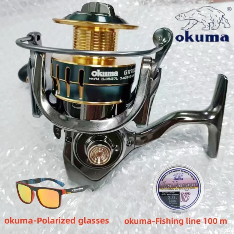 okuma Spinning reel All metal ultra light fishing reel GX1000-7000 Maximum braking force25KG