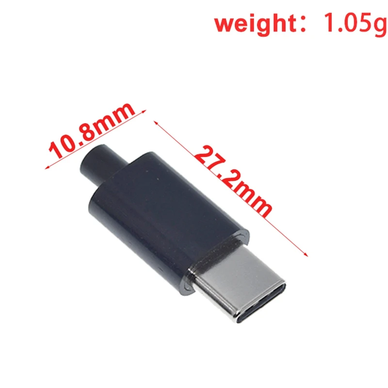 1/5Set Type-C Mirco USB Connectors Male Jack Tail Plug Electric Terminals Conector Case Phone