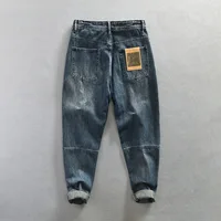 Spring Summer New Casual Jeans for Men Clothing Vintage Washed Soft Cotton Streetwear Oversize Men Trousers A1009 2