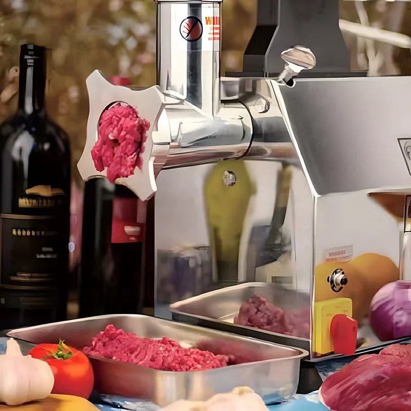 900W22# Stainless Steel Industrial Sausage Meat Grinder Chopper Beef Mincer Commercial Professional Meat Grinder Machine 3