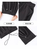 Women Pants 2024 Spring Summer Casual Women Elastic Waist Straight Sprots Trousers Cargo Long Pants Outside Loose Trousers - Image 6