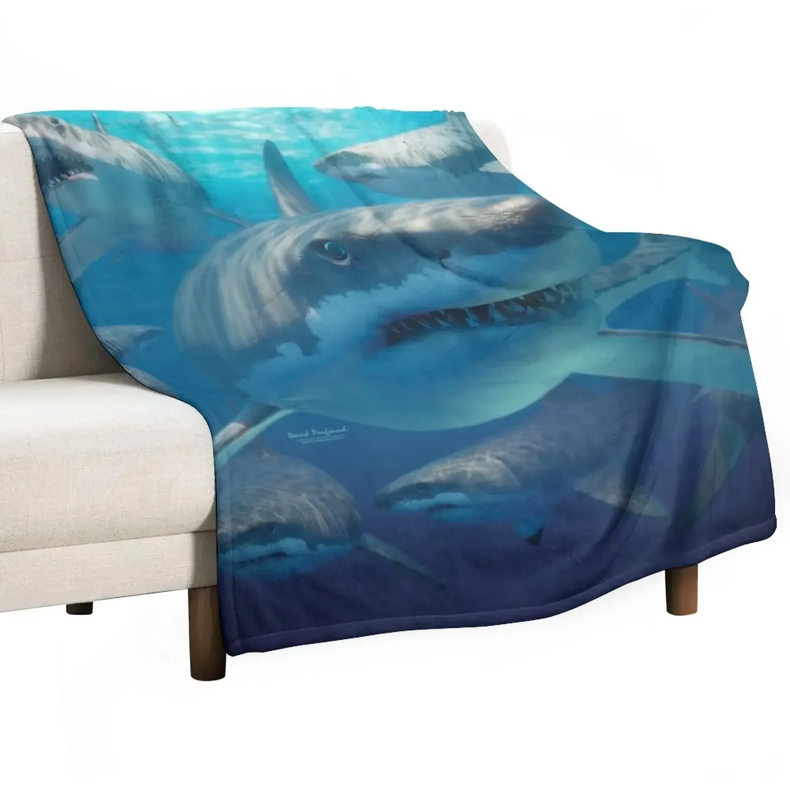 

Great white sharks Throw Blanket Soft Luxury St Stuffeds Blankets