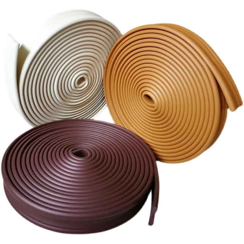 5 Meters Self-Adhesive Skirting Decor Line NBR Soft Material Wall Trim Lines 3D Wall Sticker Anticollision Molding Line