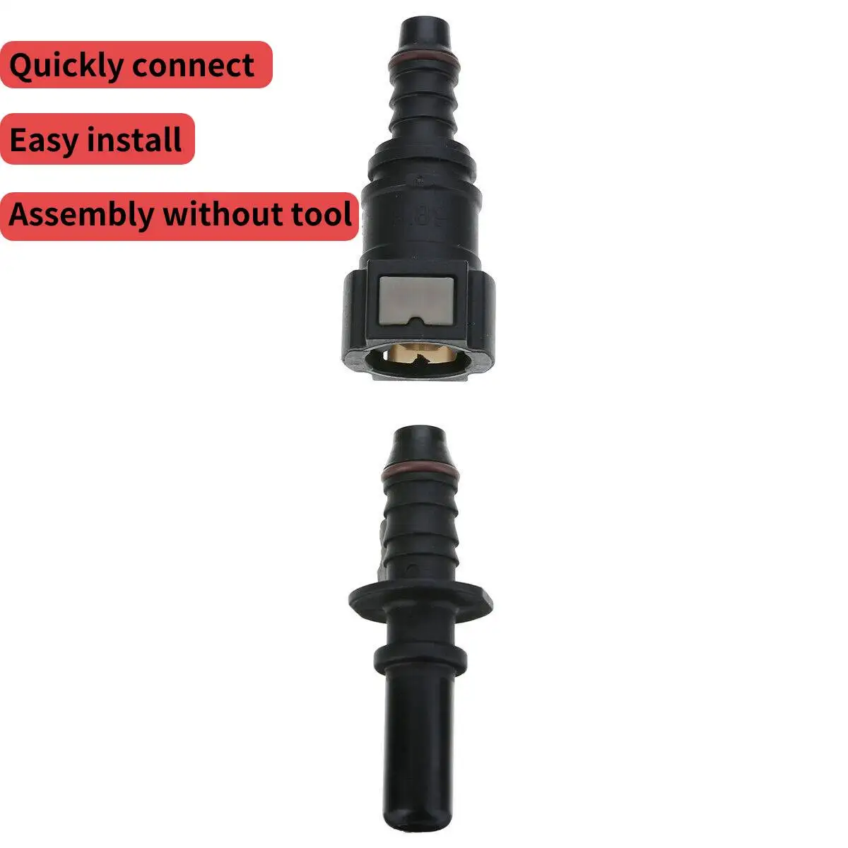 Auto Fuel Line Hose Coupler ID6 7.89 9.89 ID10 11.80 Nylon Rubber Oil Coupler Car Fuel Quick Release Connector Line Hose For hose coupler