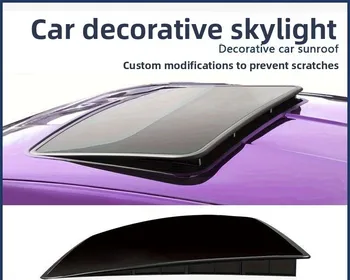Accessorio Auto Universale Adesivo per Tetto Finto, Spoiler Decorativo per Tetto Finto, Copertura Tetto Finto con Effetto Vista