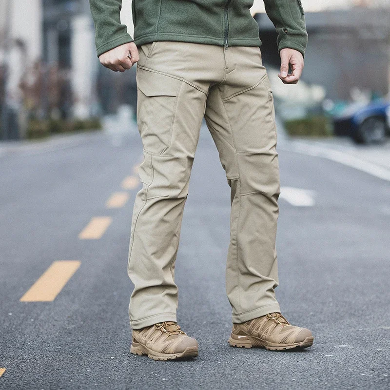 Military Tactical Pants Soft Shell Outdoor Hiking Casual Pants Combat Training Cargo Pants Men's Army Tactical