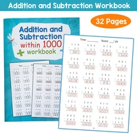 32 Pages Math Addition and Subtraction within1000 Mathematical Operation Exercises Worksheet Practice for kids Primary School 1
