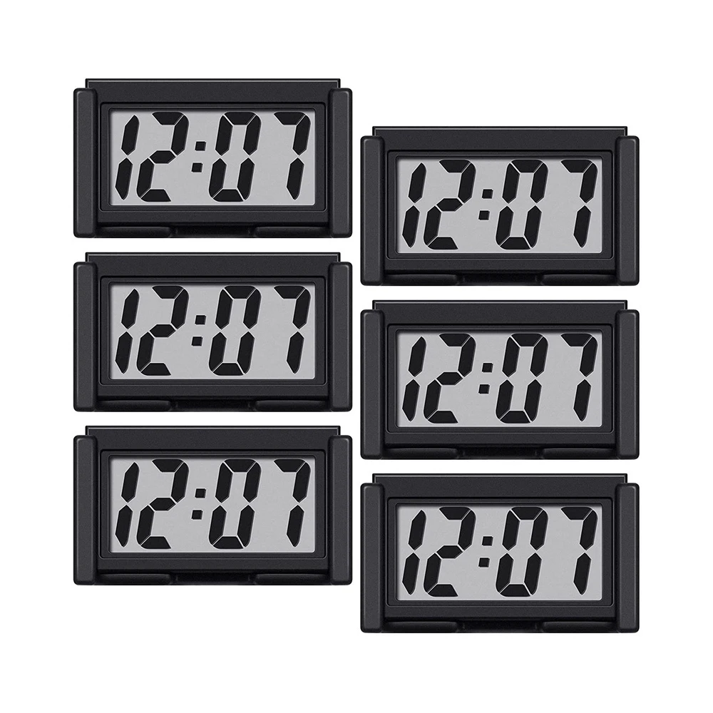 LCD digital clock Digital clock Mini Car Dashboard Digital Clock Vehicle Self-Adhesive Clock with LCD Time Day Display Automotive Stick On Watch for Cars
