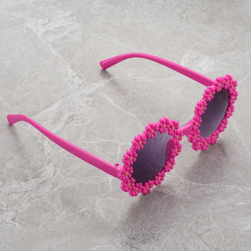 New Children's Daisy Series, Cute Little Flower Sunglasses, Round Frame, Petal Glasses 5