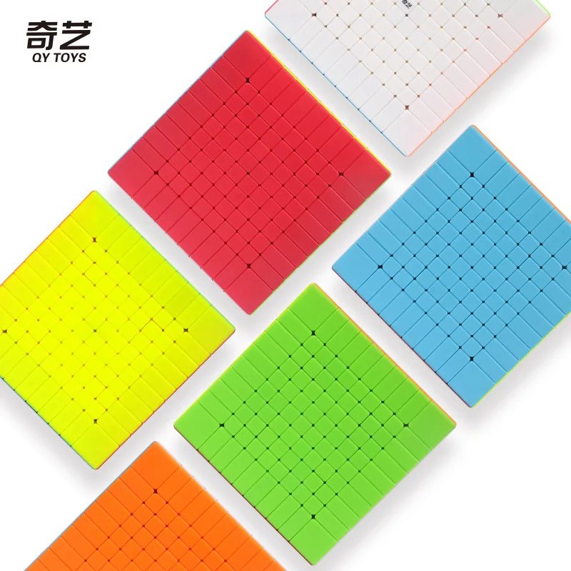 QIYI 10x10 Magic Speed Cube Stickerless Professional Puzzle Fidget Toys Qiyi 10x10x10 Children's Gifts Stress Reliever Toys 2